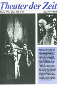 Theater für Kinder und Jugendliche Theater der Zeit Heft 03/1986