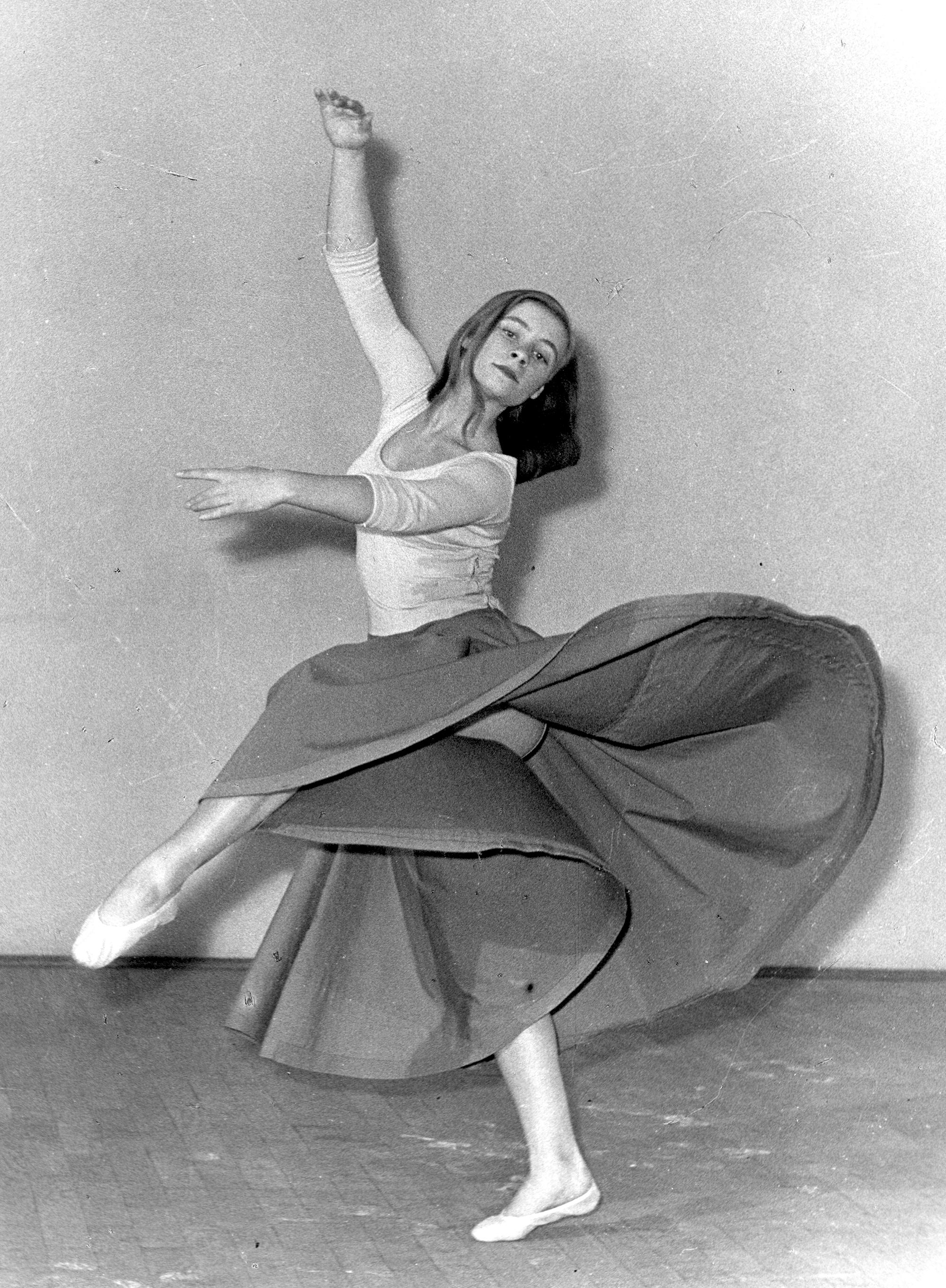 Hanne Wandtke, Unterricht im Neuen Künstlerischen Tanz, Palucca Schule, 1958