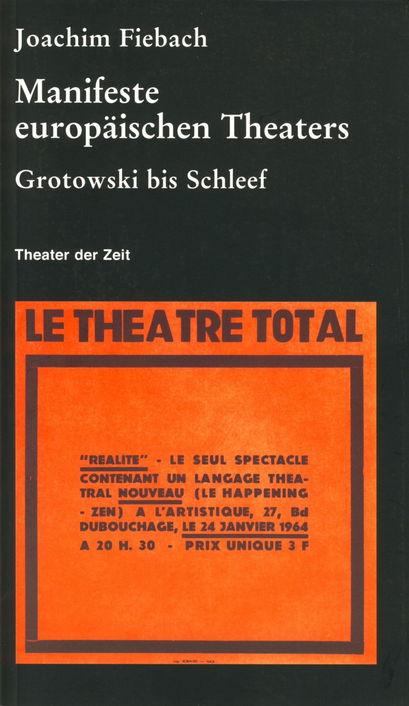 Manifeste europäischen Theaters Recherchen 13 "Manifeste europäischen Theaters"